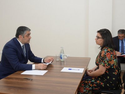 Minister of Transport, Communications and High Technologies receives citizens in Aghdash