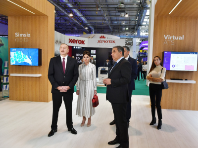 President of Azerbaijan Ilham Aliyev has visited the Bakutel 2019 exhibition
