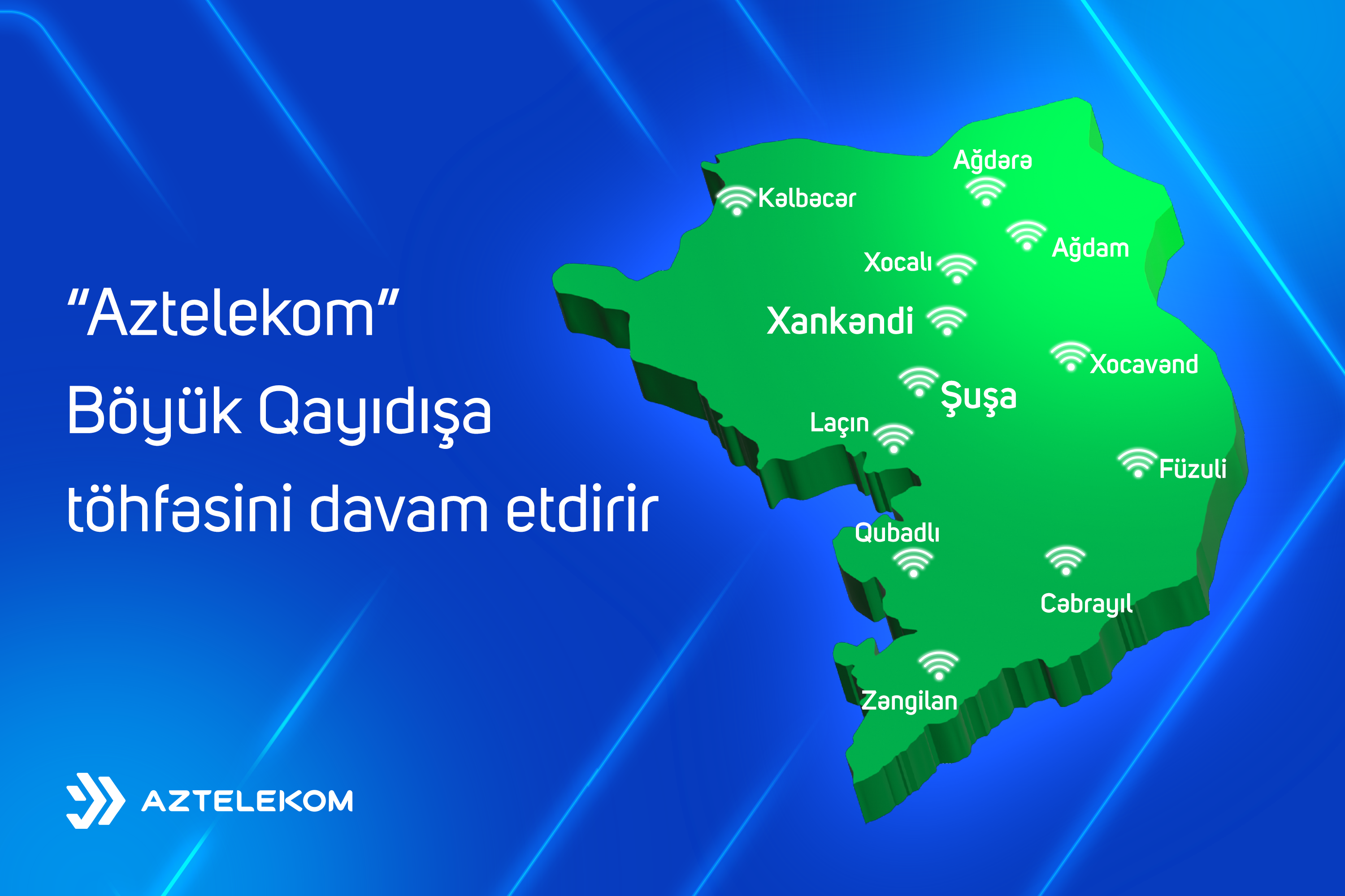 Azad edilmiş ərazilərdə 2025-ci ildə telekommunikasiya infrastrukturunun qurulması ilə bağlı görülmüş işlər açıqlanıb